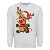Dove Grey baby christmas reindeer Premium Sweatshirt - AdoDesignShop
