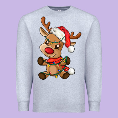 Baby Christmas Reindeer Premium Sweatshirt Designed By Adodesignshop