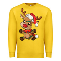 Lemon baby christmas reindeer Premium Sweatshirt - AdoDesignShop