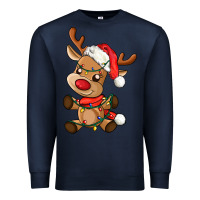 Navy baby christmas reindeer Premium Sweatshirt - AdoDesignShop
