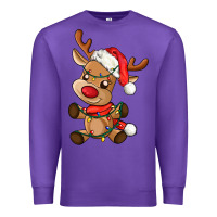 Purple baby christmas reindeer Premium Sweatshirt - AdoDesignShop