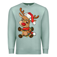 Seafoam baby christmas reindeer Premium Sweatshirt - AdoDesignShop
