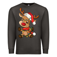 Smoke baby christmas reindeer Premium Sweatshirt - AdoDesignShop