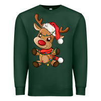 Sports Green baby christmas reindeer Premium Sweatshirt - AdoDesignShop