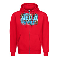 Red hello winter Zipper Hoodie - RanaPortraitStore