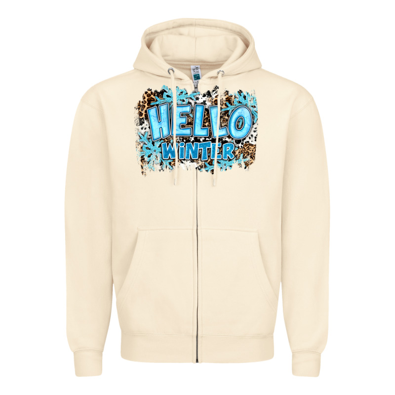 Hello Winter Zipper Hoodie by RanaPortraitStore | Teevron