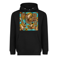 Black goat sunflowers seamless pattern Heavyweight Hoodie - HRA Design Shop