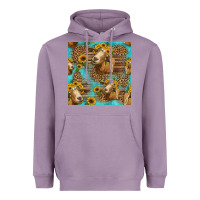 Lavender goat sunflowers seamless pattern Heavyweight Hoodie - HRA Design Shop