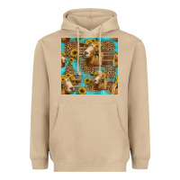 Mushroom goat sunflowers seamless pattern Heavyweight Hoodie - HRA Design Shop