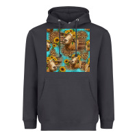 Smoke goat sunflowers seamless pattern Heavyweight Hoodie - HRA Design Shop