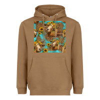 Toasted Coconut goat sunflowers seamless pattern Heavyweight Hoodie - HRA Design Shop