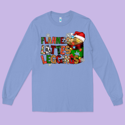 Flannels Lattes Long Sleeve Tee Designed By Zillion Design Studio