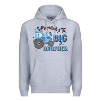Heather Grey promoted to big brother Premium Hoodie - MaliasSmallBusiness