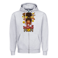 Heather Grey softball mom afro messy bun Zipper Hoodie - texasbilliewilder