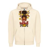 Sandshell softball mom afro messy bun Zipper Hoodie - texasbilliewilder