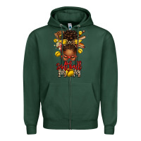 Sports Green softball mom afro messy bun Zipper Hoodie - texasbilliewilder
