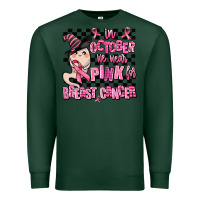 Sports Green in october we wear pink for breast cancer Premium Sweatshirt - AdoDesignShop