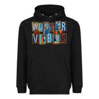 Black winter vibes Heavyweight Hoodie - FaDigitalArtStudio