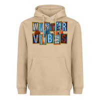 Mushroom winter vibes Heavyweight Hoodie - FaDigitalArtStudio
