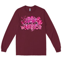 Burgundy breast cancer warrior Long Sleeve Tee - RanaPortraitStore