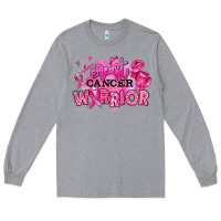 Heather Grey breast cancer warrior Long Sleeve Tee - RanaPortraitStore