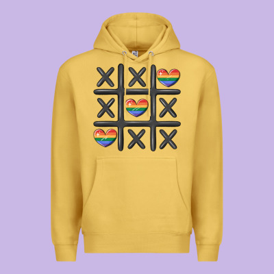 Pride Tic Tac Toe Premium Hoodie Designed By Maliassmallbusiness