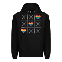 Black pride tic tac toe Premium Hoodie - MaliasSmallBusiness