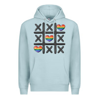 Blue Mist pride tic tac toe Premium Hoodie - MaliasSmallBusiness