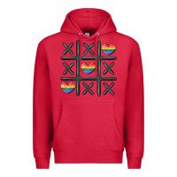 Cardinal pride tic tac toe Premium Hoodie - MaliasSmallBusiness