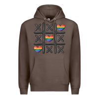 Coffee pride tic tac toe Premium Hoodie - MaliasSmallBusiness