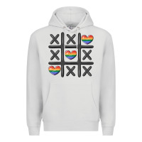 Dove Grey pride tic tac toe Premium Hoodie - MaliasSmallBusiness