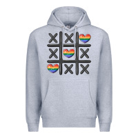 Heather Grey pride tic tac toe Premium Hoodie - MaliasSmallBusiness