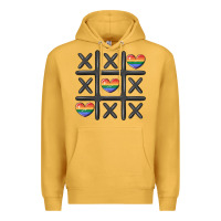 Mustard pride tic tac toe Premium Hoodie - MaliasSmallBusiness