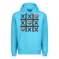 Ocean Blue pride tic tac toe Premium Hoodie - MaliasSmallBusiness