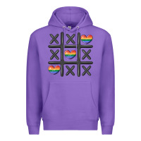 Purple pride tic tac toe Premium Hoodie - MaliasSmallBusiness