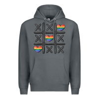 Rock pride tic tac toe Premium Hoodie - MaliasSmallBusiness