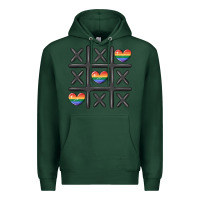 Sports Green pride tic tac toe Premium Hoodie - MaliasSmallBusiness