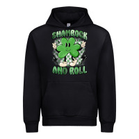 Black shamrock and roll Urban Hoodie - MaliasSmallBusiness