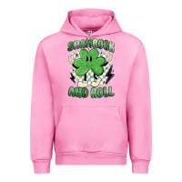 Fuchsia Pink shamrock and roll Urban Hoodie - MaliasSmallBusiness