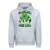 Heather Grey shamrock and roll Urban Hoodie - MaliasSmallBusiness