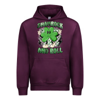 Mauve Wine shamrock and roll Urban Hoodie - MaliasSmallBusiness