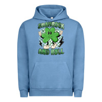 Pigment Pebble Blue shamrock and roll Urban Hoodie - MaliasSmallBusiness