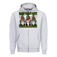 Heather Grey gnomes Christmas Zipper Hoodie - RanaPortraitStore