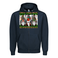 Navy gnomes Christmas Zipper Hoodie - RanaPortraitStore