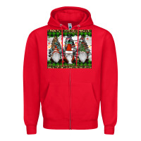 Red gnomes Christmas Zipper Hoodie - RanaPortraitStore