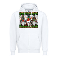 White gnomes Christmas Zipper Hoodie - RanaPortraitStore