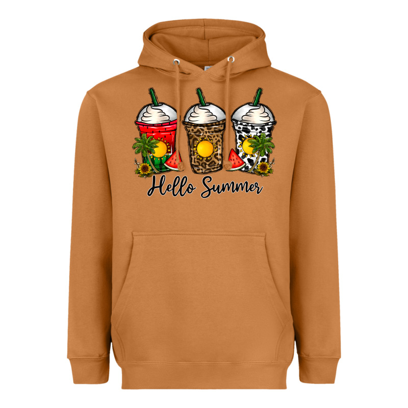Hello Summer Heavyweight Hoodie by CowhideDigitalArt | Teevron