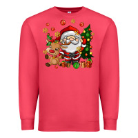 Cardinal santa and reindeer Premium Sweatshirt - AdoDesignShop