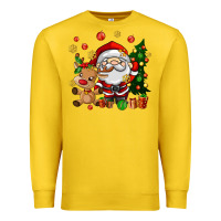 Lemon santa and reindeer Premium Sweatshirt - AdoDesignShop