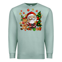 Seafoam santa and reindeer Premium Sweatshirt - AdoDesignShop
